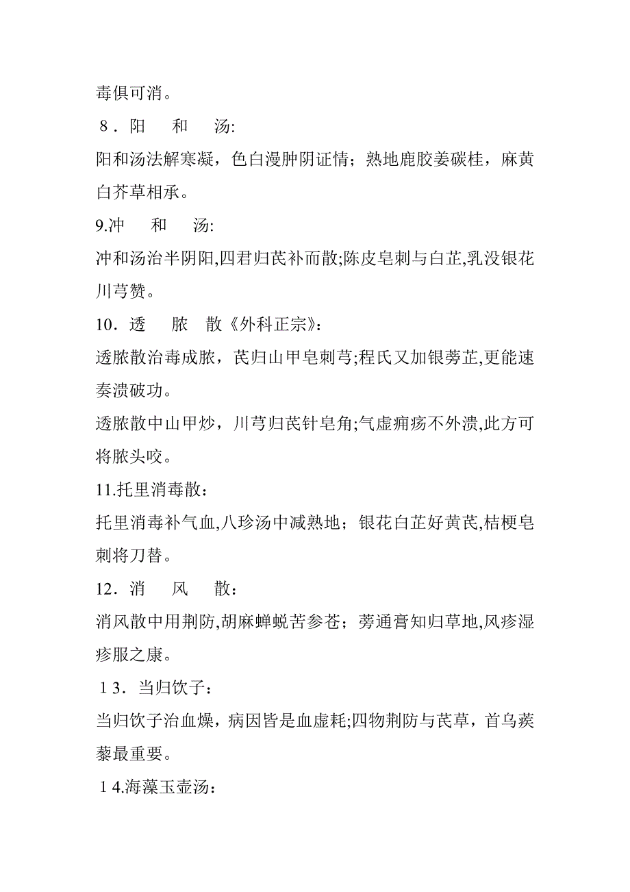 中医外科学常用38首方剂歌诀_第2页