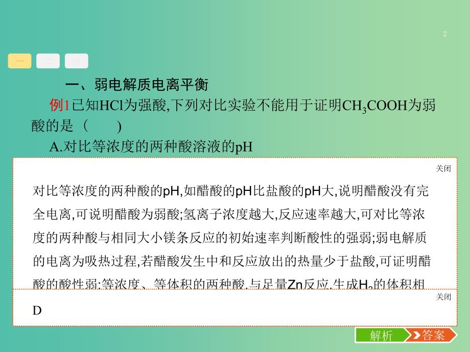 全国通用版2019版高考化学大二轮复习选择题专项训练9水溶液中的离子平衡课件.ppt_第2页