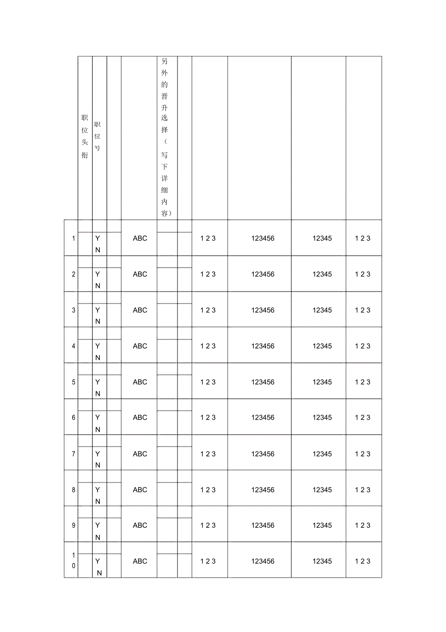 职业生涯规划表_第2页