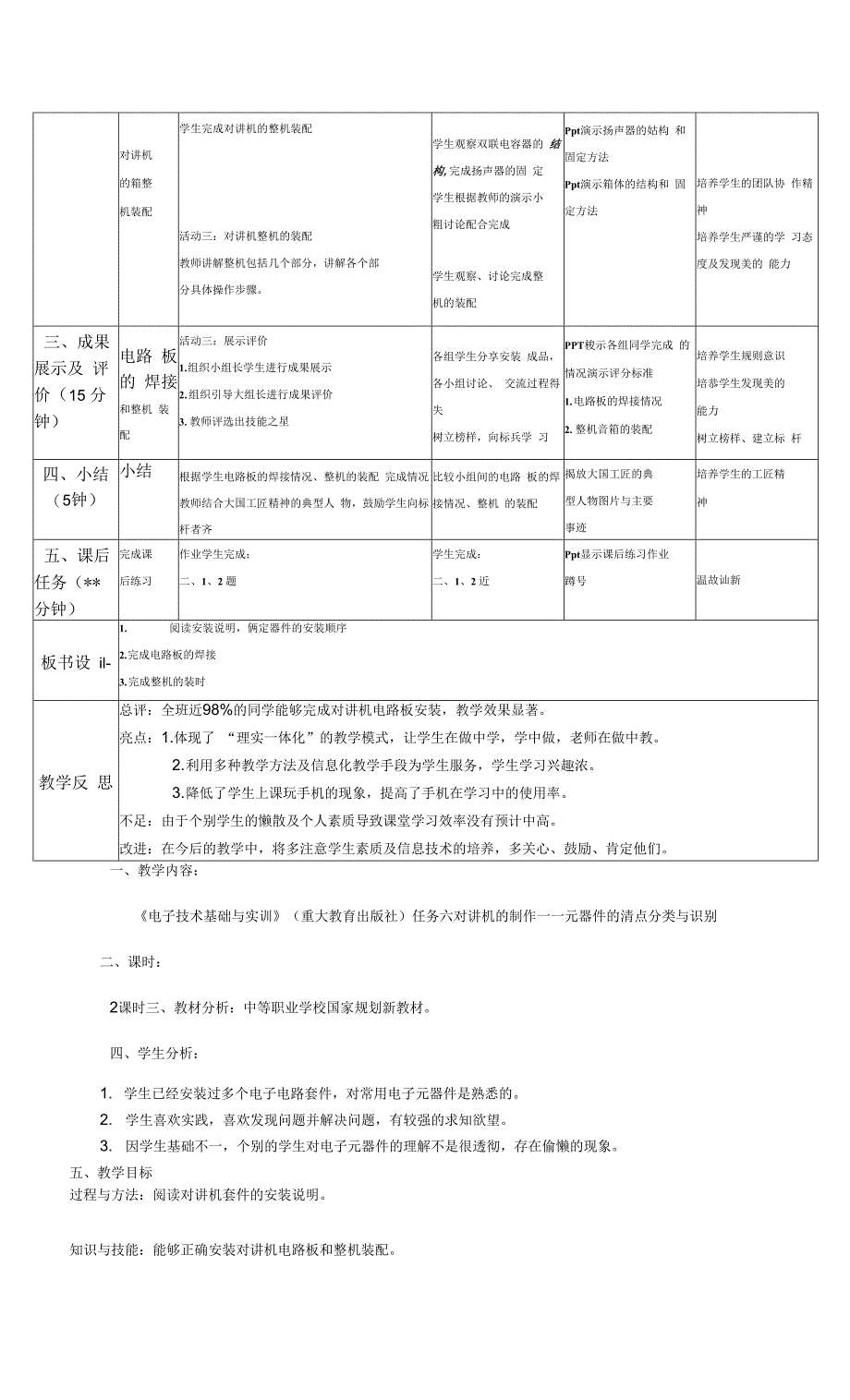 《电子技术基础与技能》教案-对讲机电路安装.docx_第2页