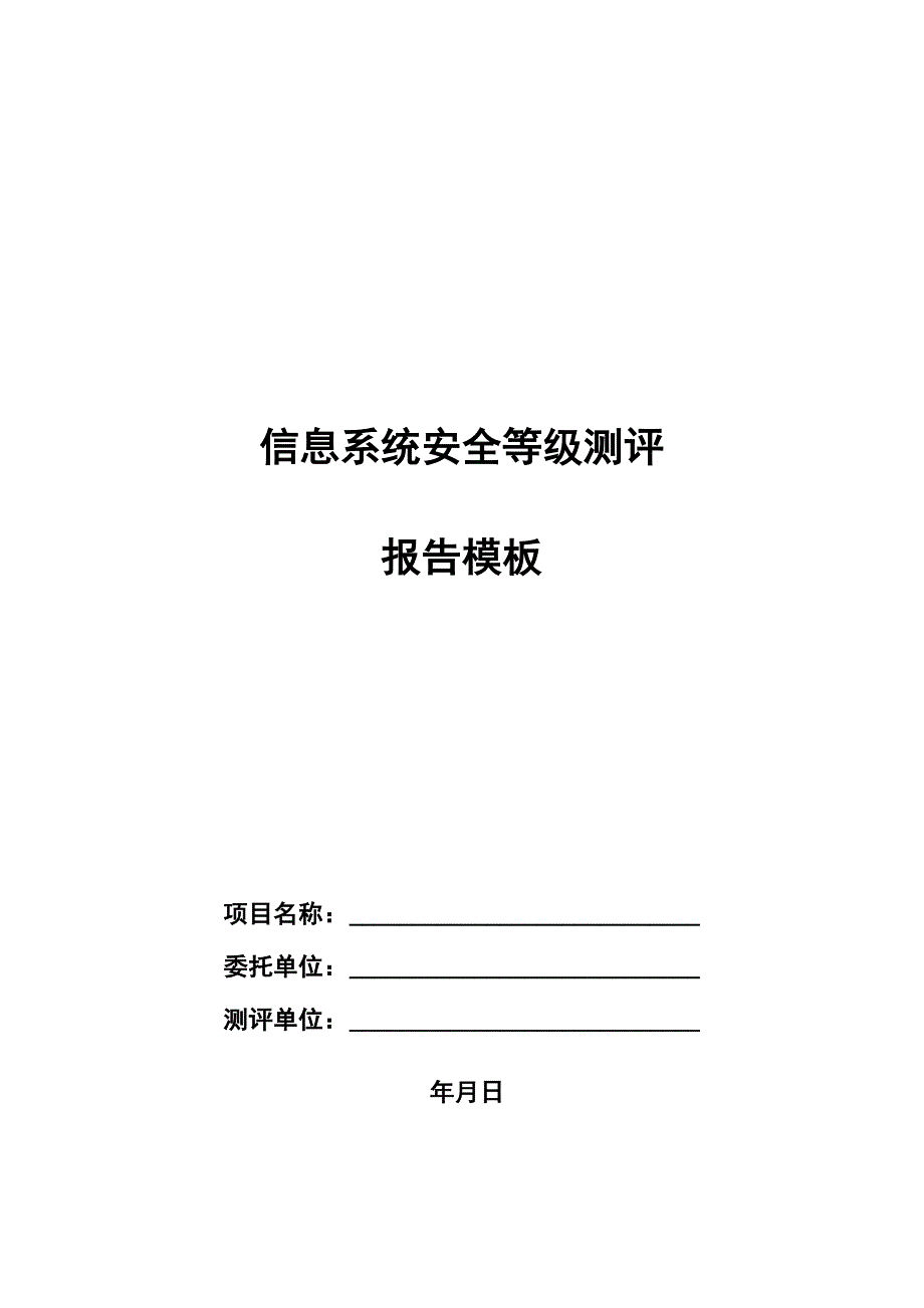 等保测评报告模板_第1页