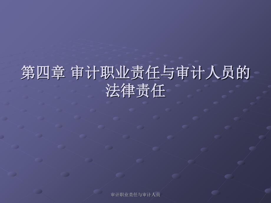 审计职业责任与审计人员课件_第1页