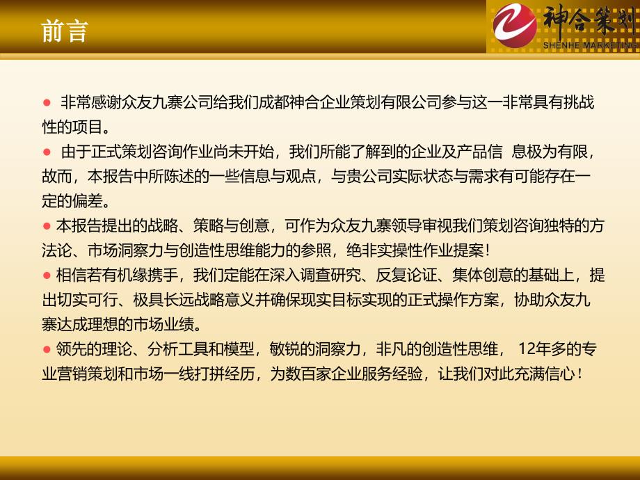 四川众友九寨实业有限公司品牌营销推广策划方案_第2页