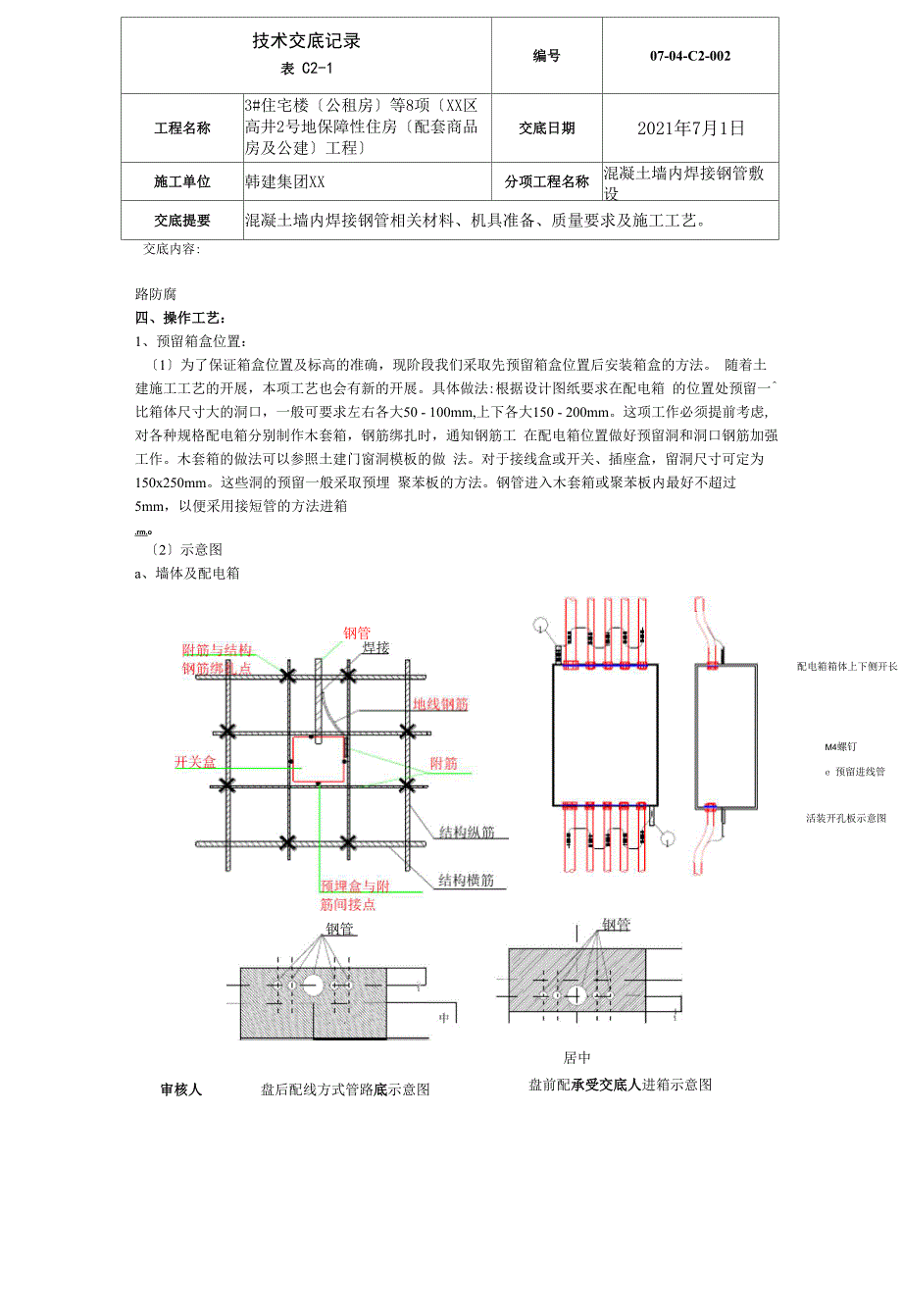 混凝土墙内焊接钢管敷设_第2页