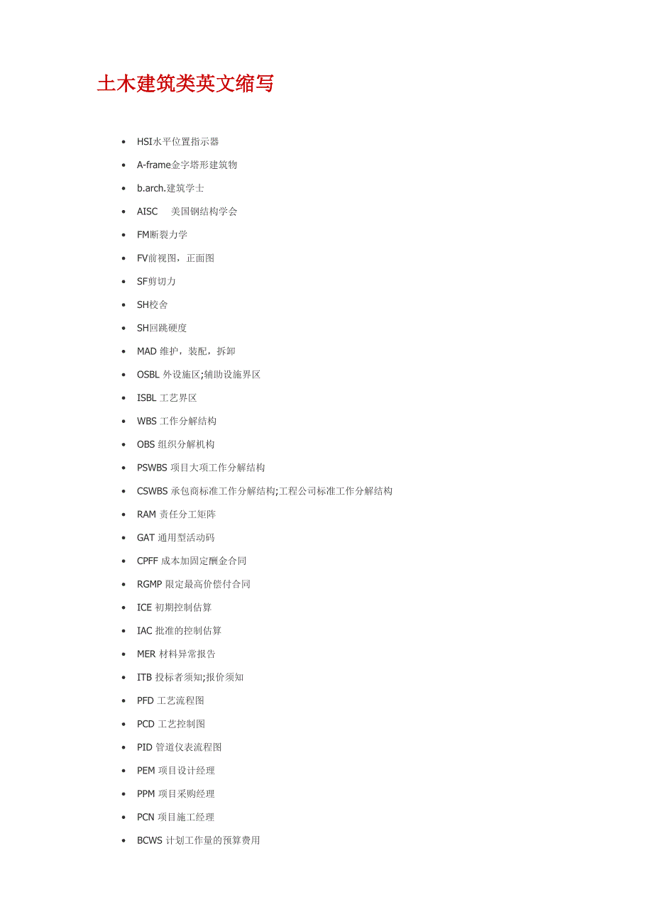 土木建筑类英文缩写_第1页