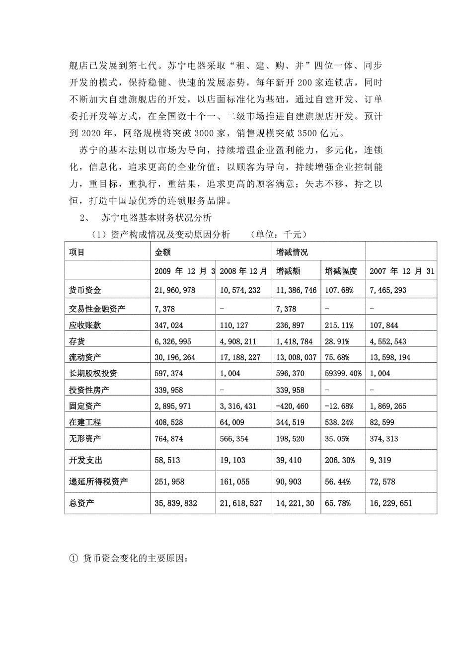 苏宁财务报表分析.doc_第5页