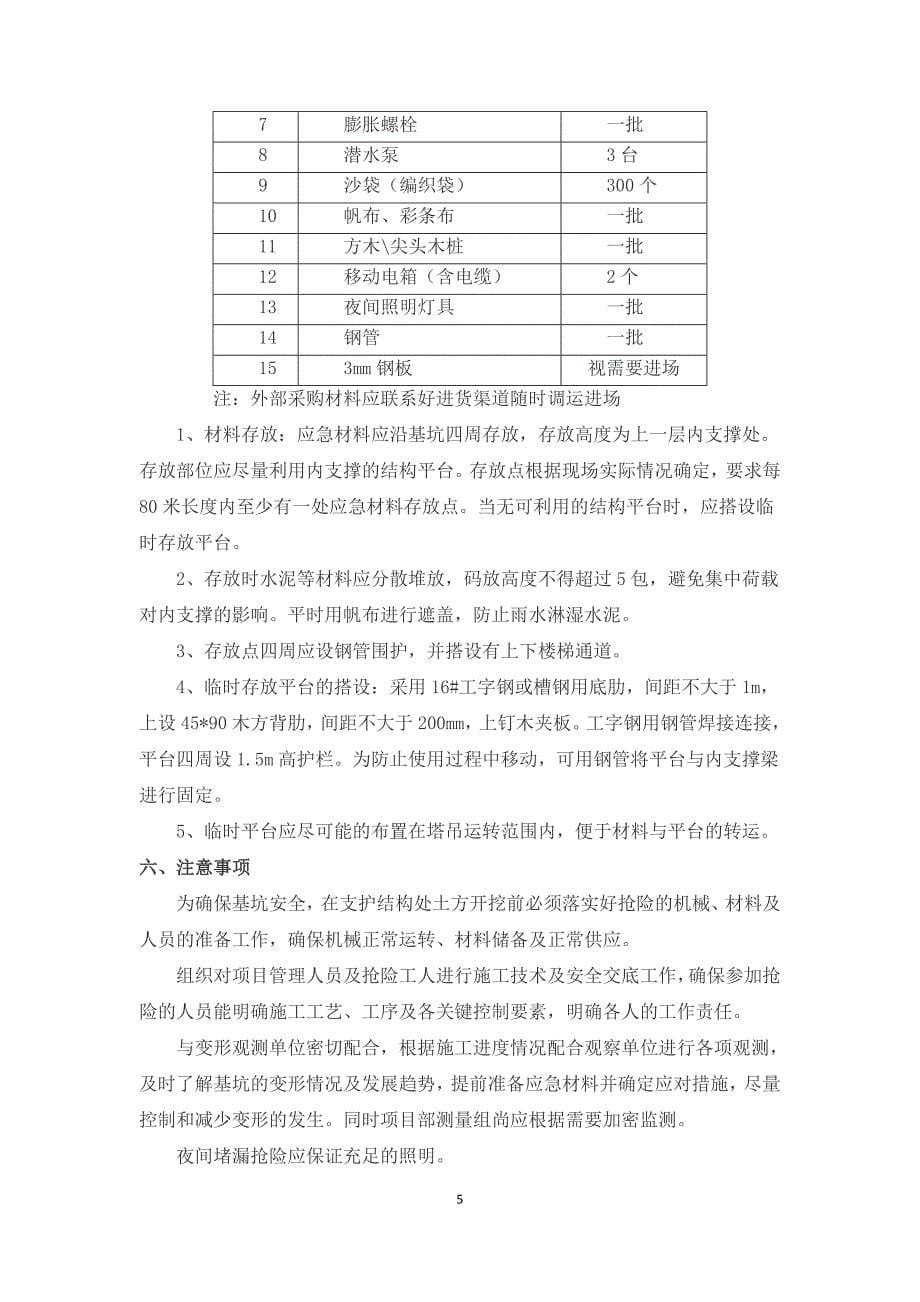 深基坑围护结构渗漏处理应急预案.doc_第5页