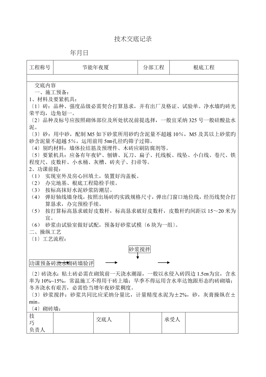 砖砌体工程技术交底_第1页