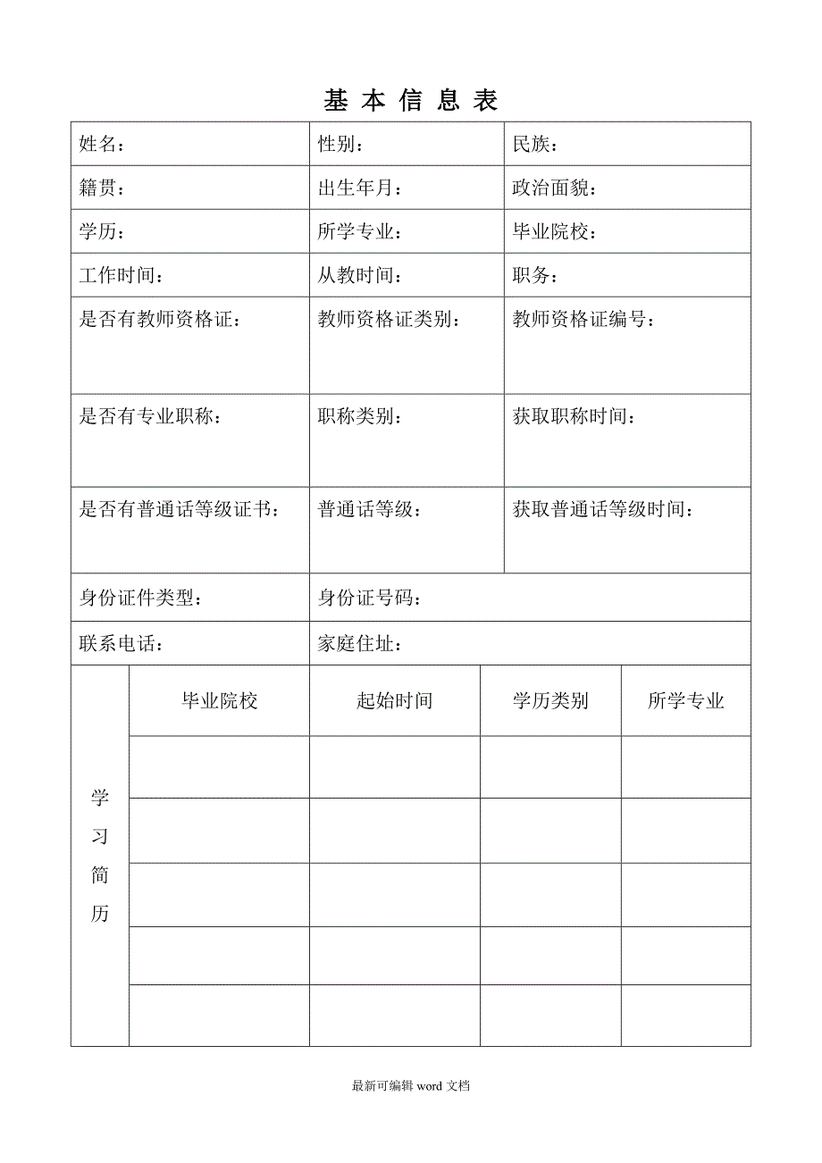 幼儿园保教人员业务档案.doc_第2页