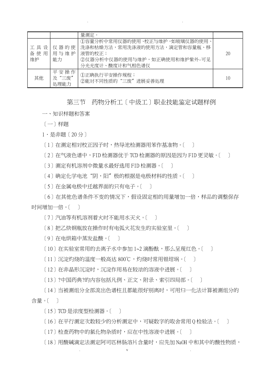 药物分析技术专业职业技能培训与鉴定教材_第3页