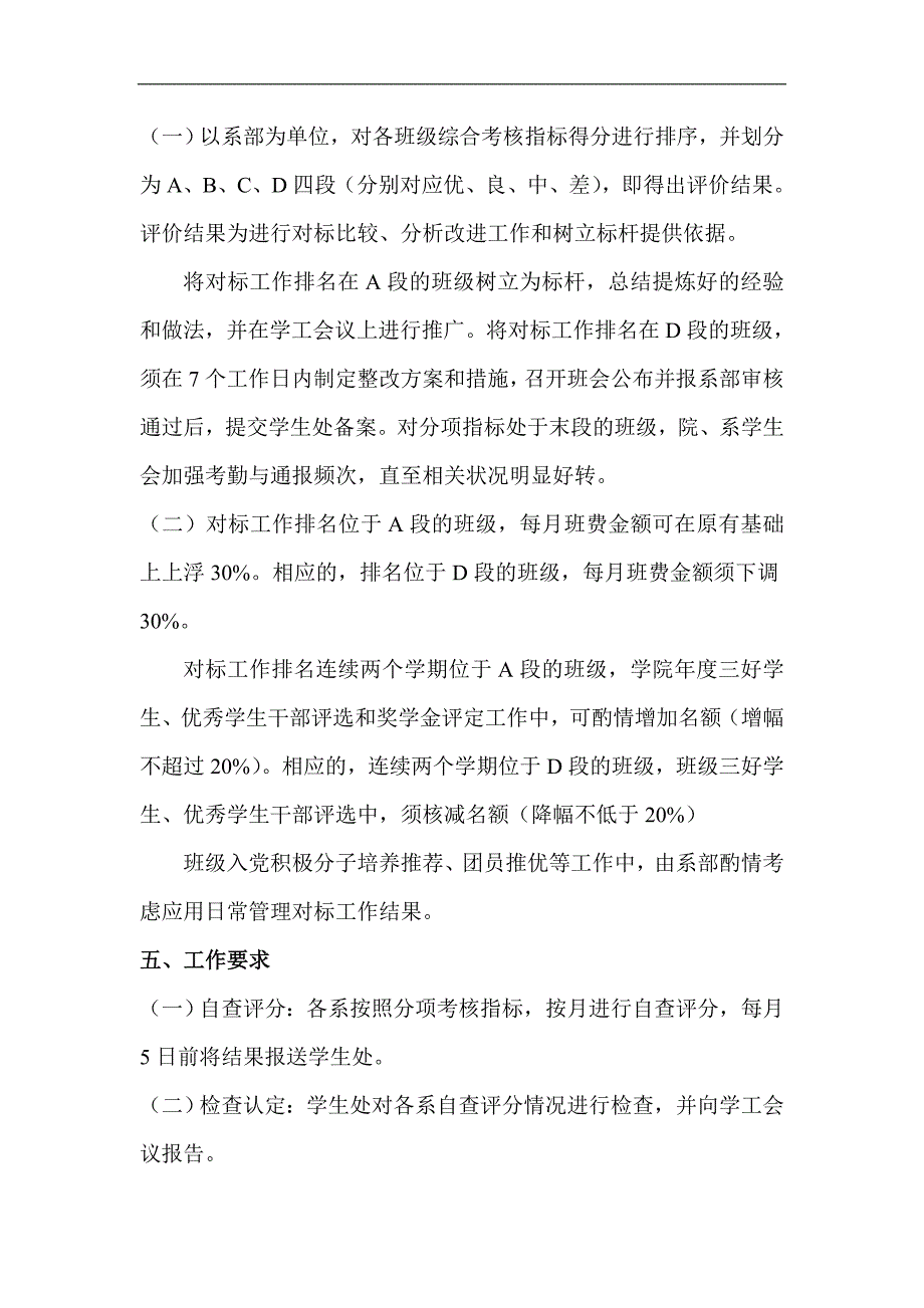 电气工程职业技术学院班级日常管理对标工作实施办法模版.doc_第4页