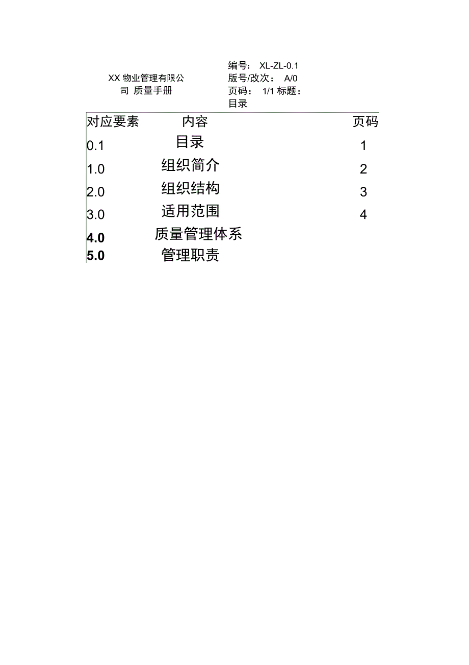 物业管理公司质量手册_第2页