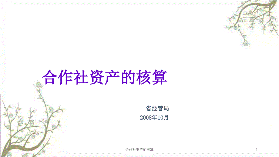 合作社资产的核算课件_第1页