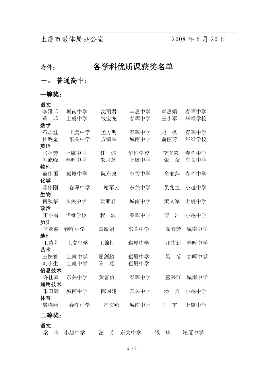 yauAAA上虞市教育体育局文件参考_第2页