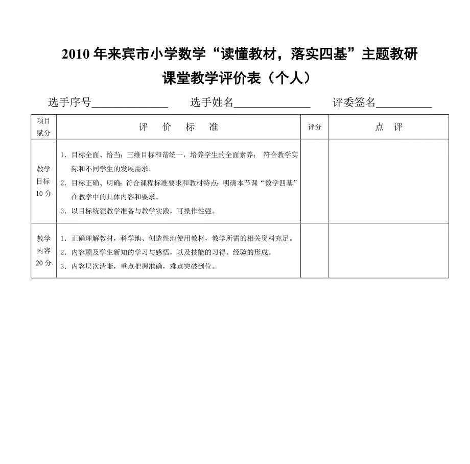 2010年来宾市小学数学读懂教材-落实四基 主题教研_第1页