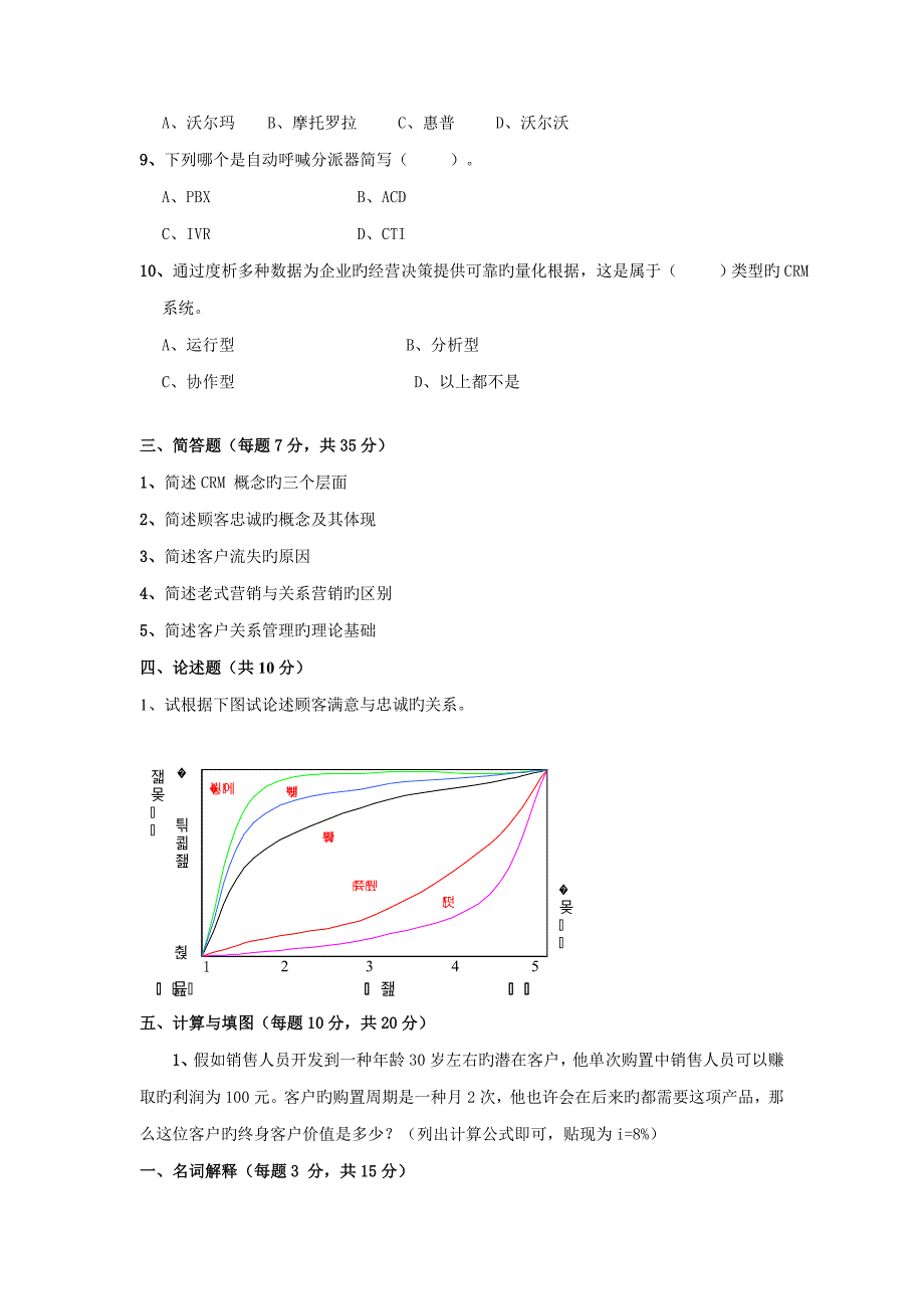 客户关系管理模拟试题_第2页