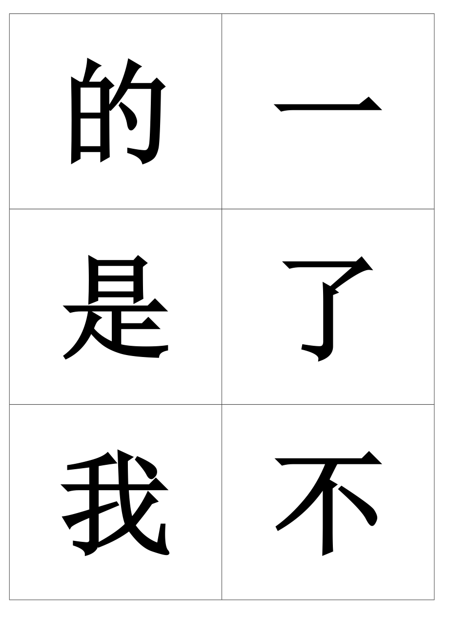 常用汉字卡片约1000字_第1页