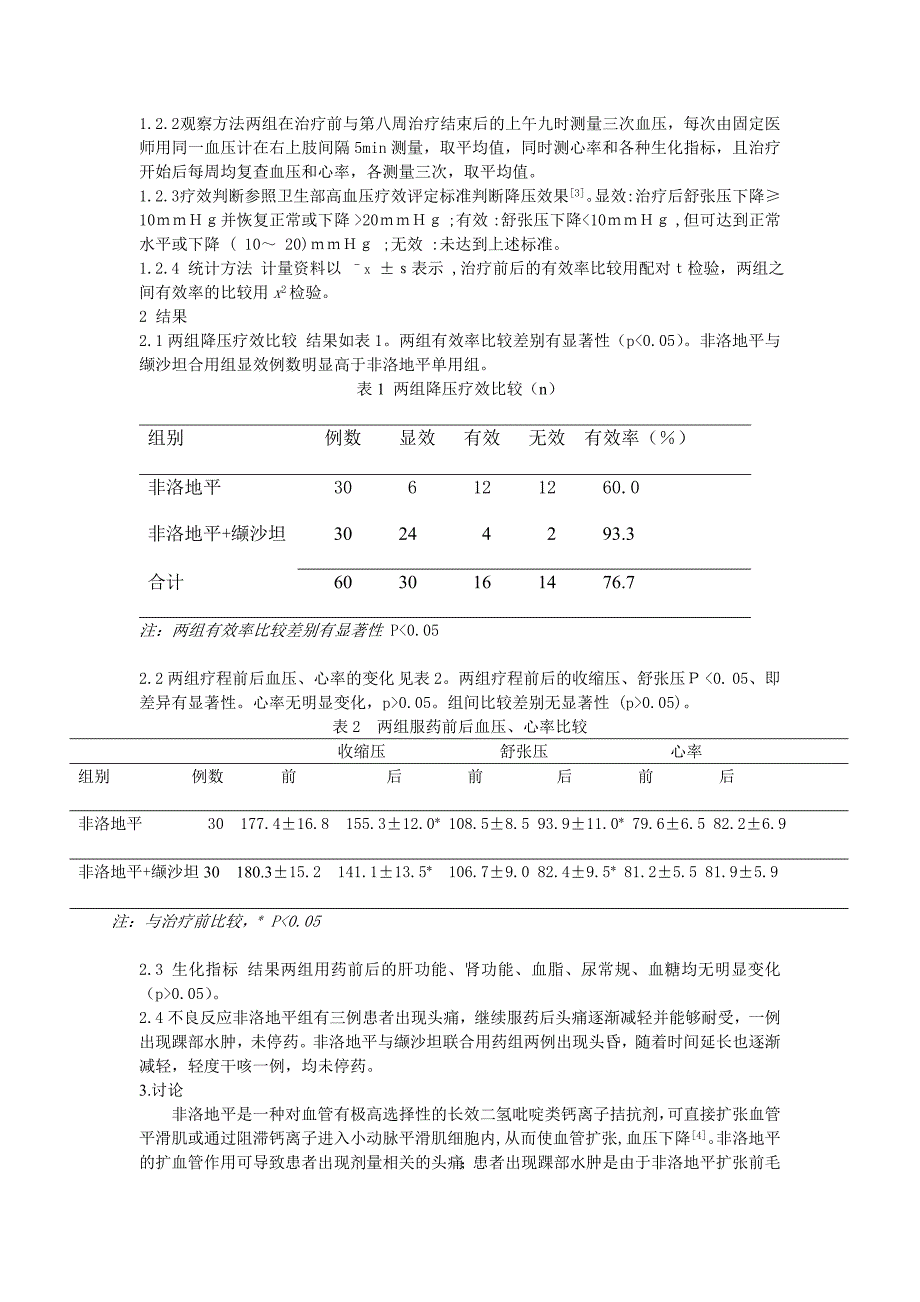 波依定与代文合用于原发性高血压患者的疗效观察_第2页