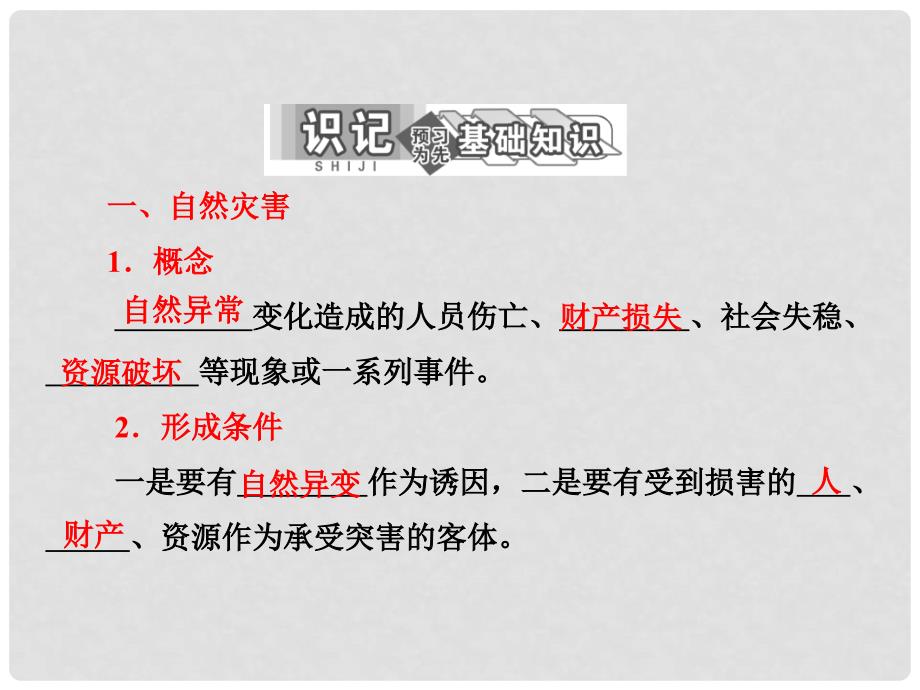 高中地理 第一章 第一节 自然灾害及其影响课件 新人教版选修1_第4页