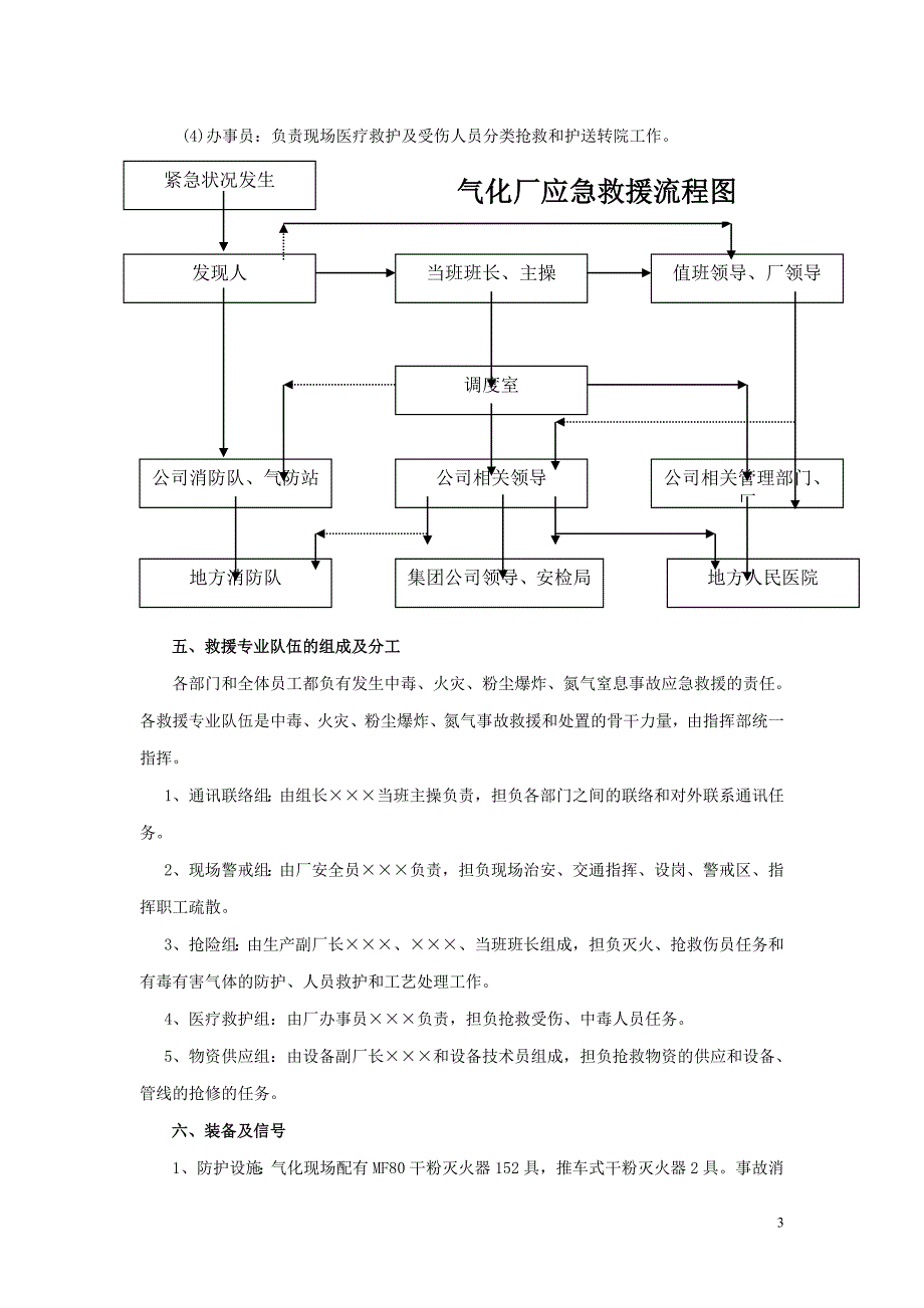 气化厂安全事故应急预案_第3页