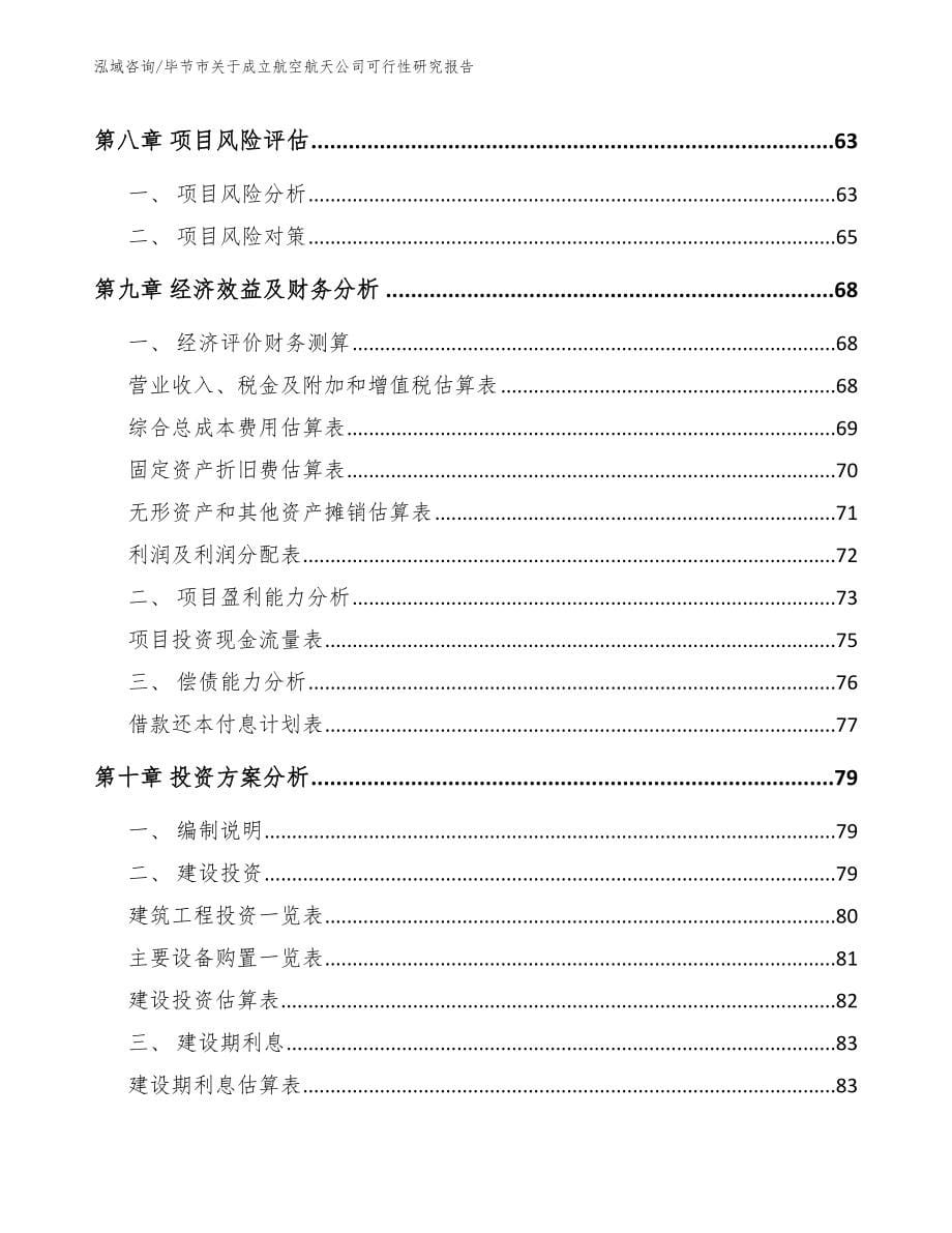 毕节市关于成立航空航天公司可行性研究报告_模板范本_第5页