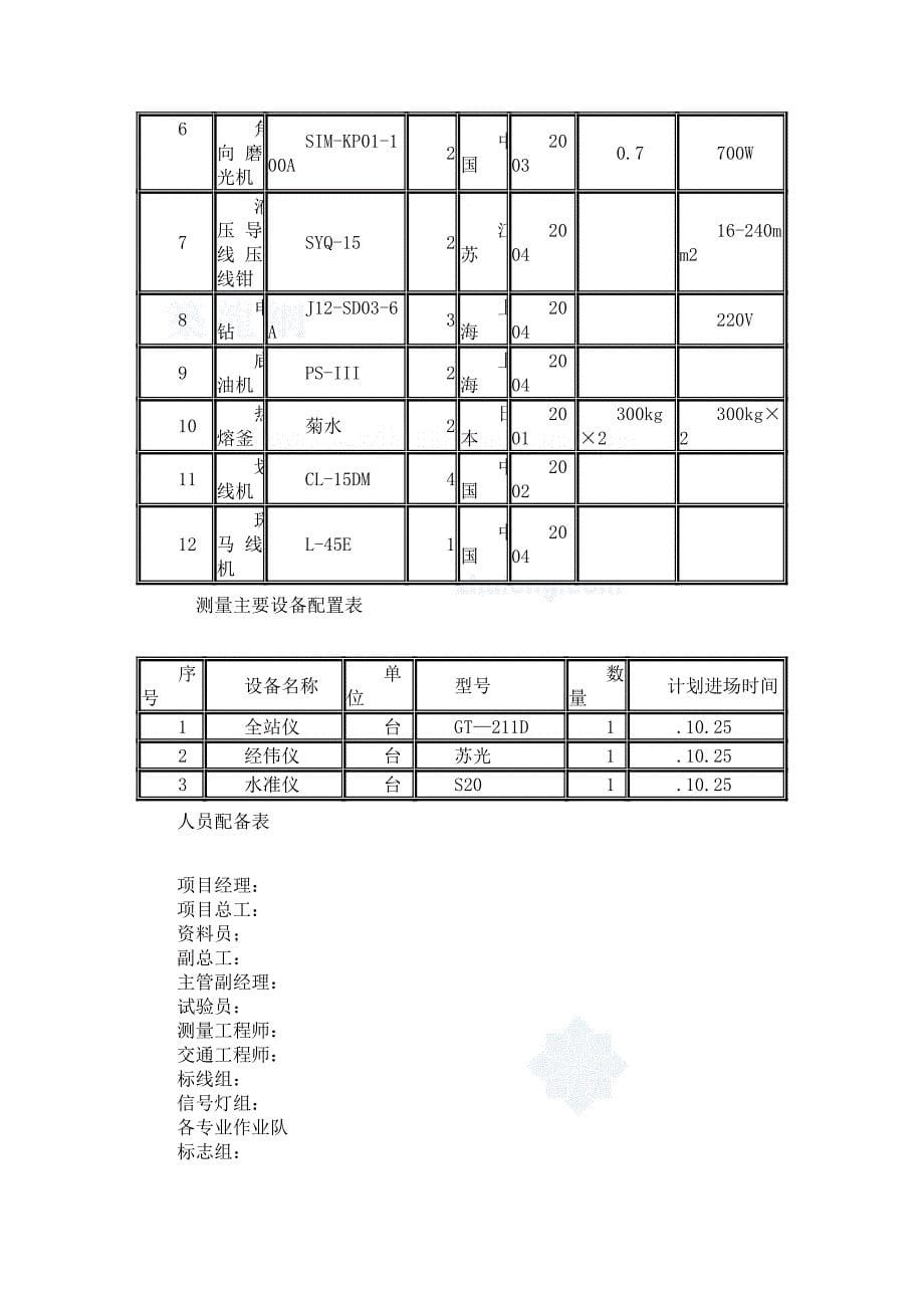 (标线、标志、交通信号灯)工程施工组织设计_第5页