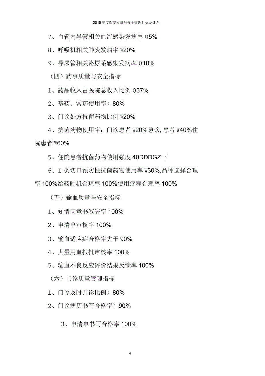 2019年度医院质量与安全管理目标及计划_第4页