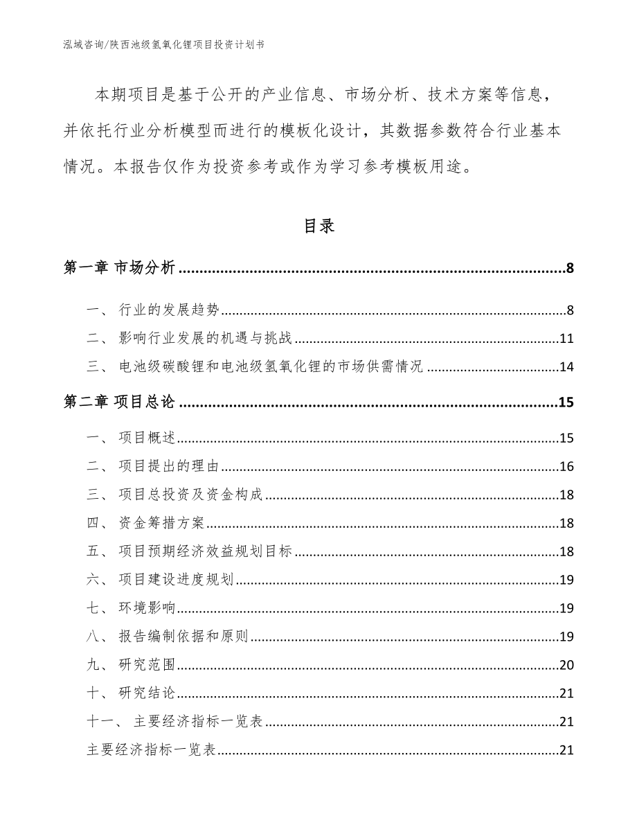 陕西池级氢氧化锂项目投资计划书_第2页