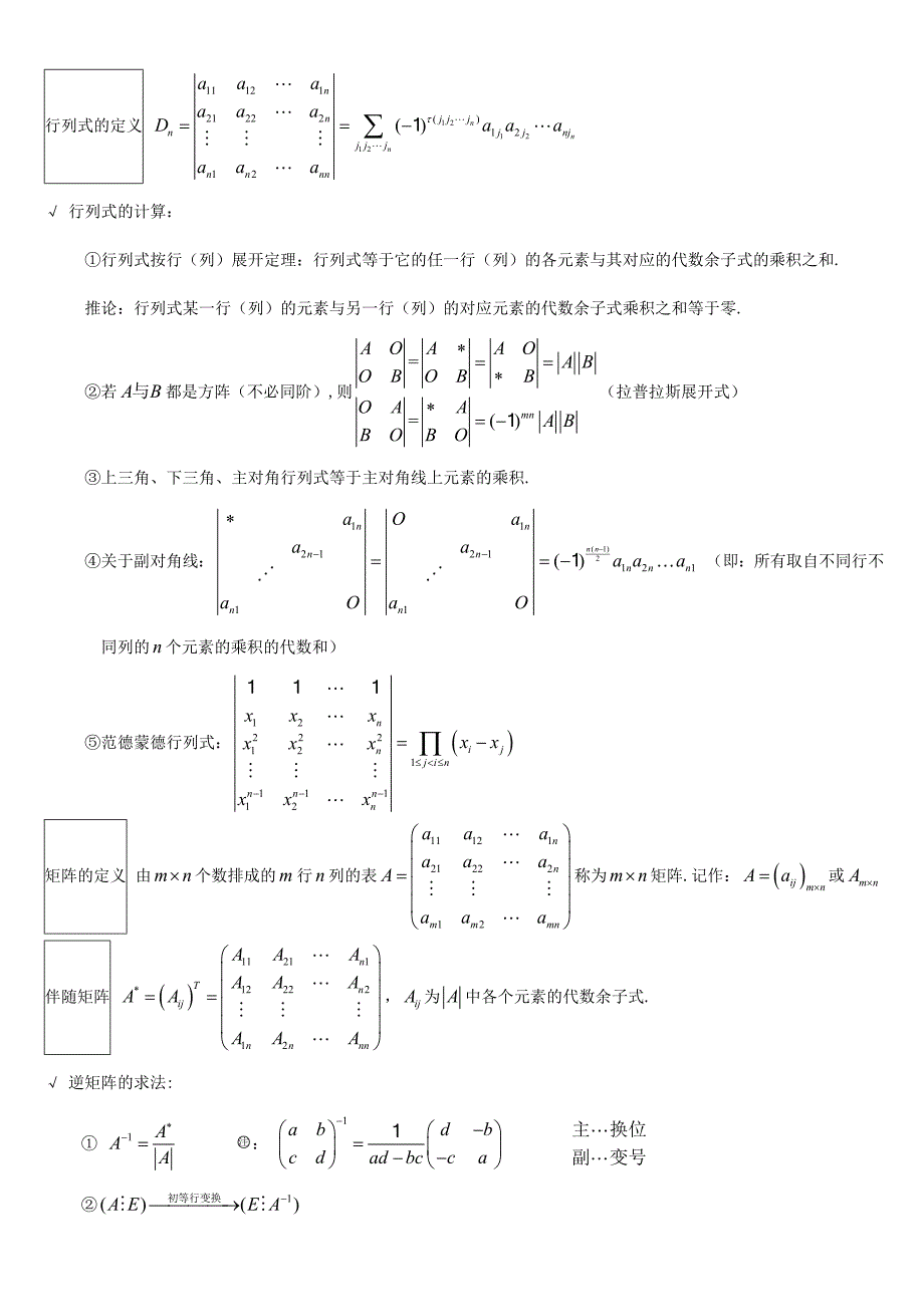 考研线性代数总结_第2页