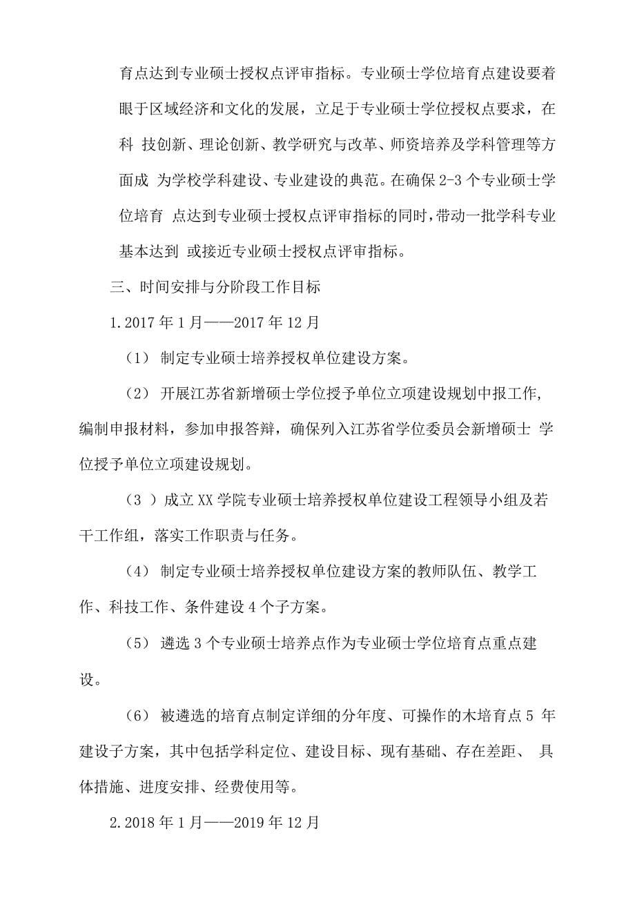 XX学院专业硕士培养授权单位建设方案_第5页