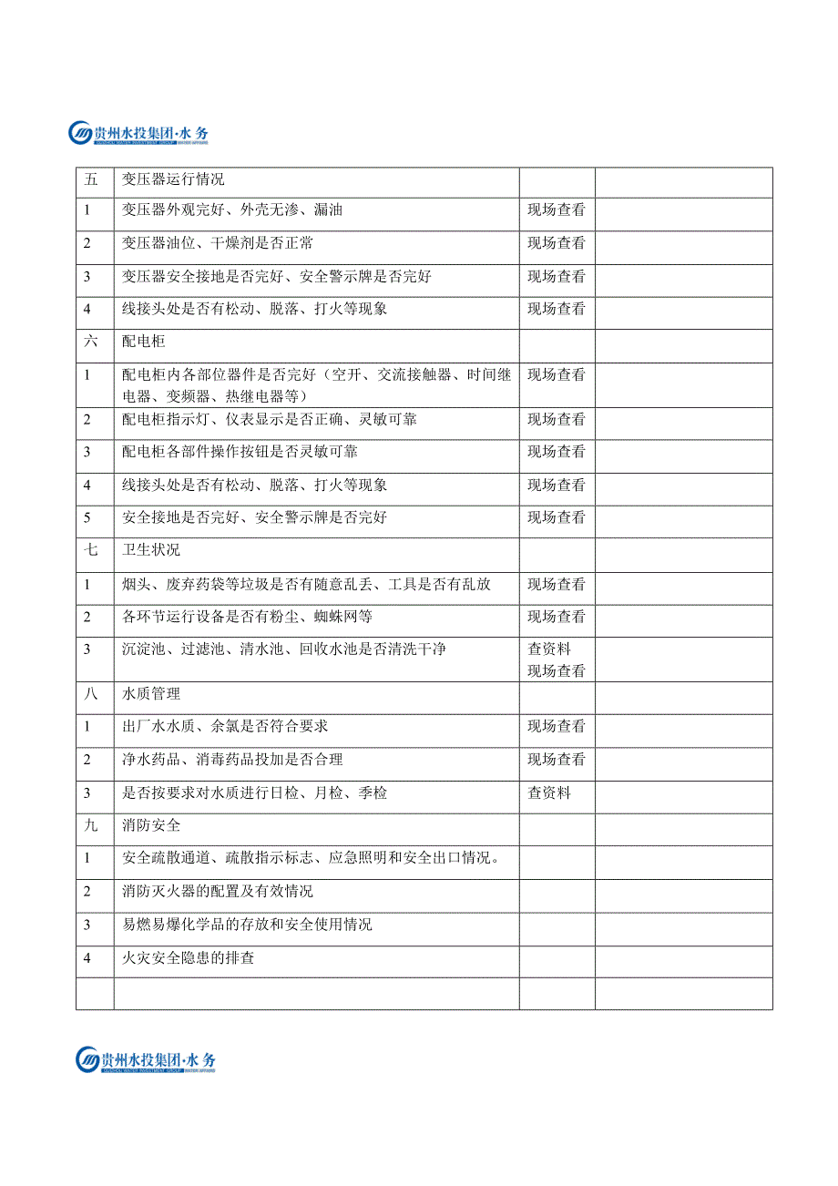 自来水厂安全检查表_第2页