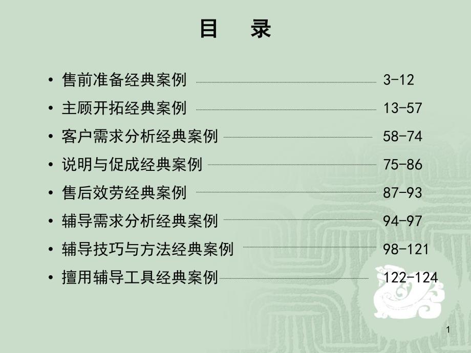 经典案例(销售、辅导)保险营销销售技巧话术市场拓展保险公司早会晨会夕会培训课件专题材料_第1页