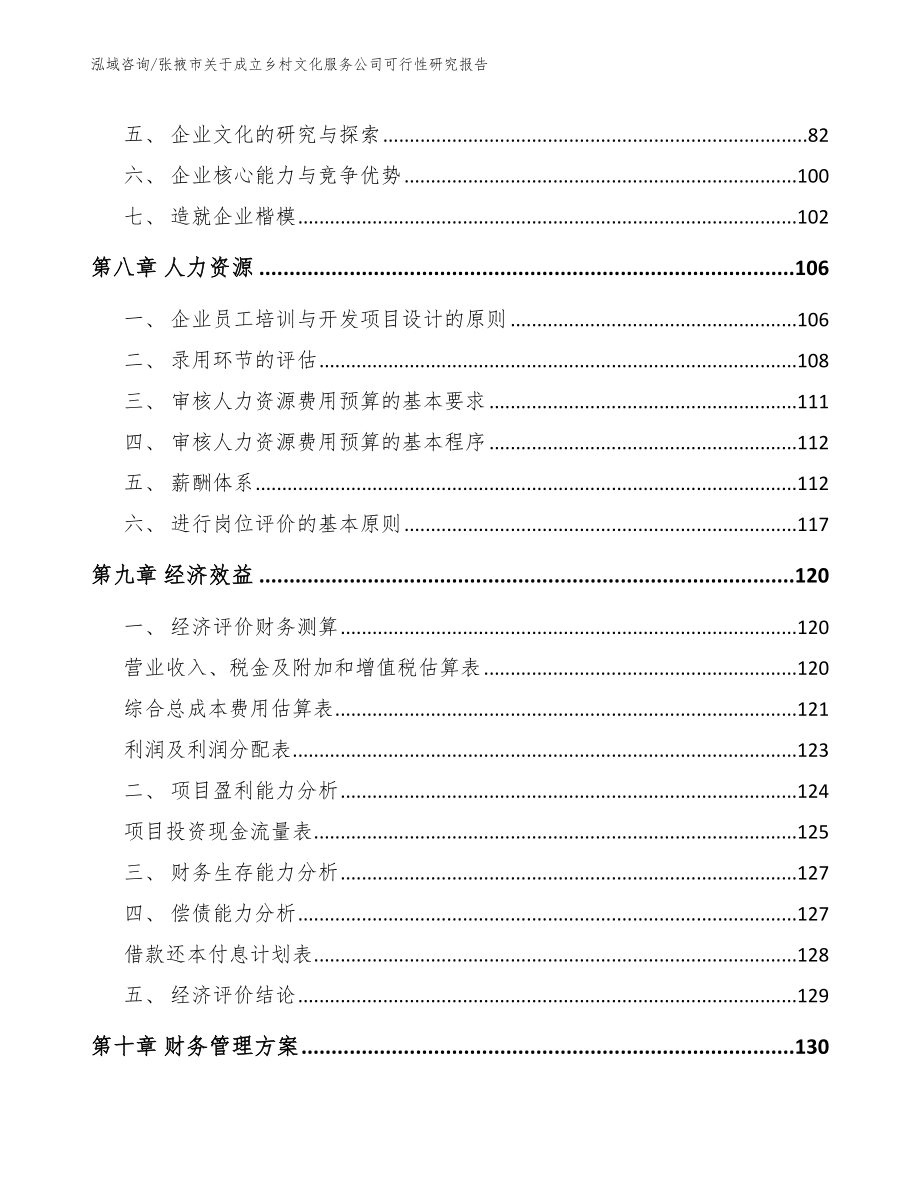 张掖市关于成立乡村文化服务公司可行性研究报告（范文）_第4页