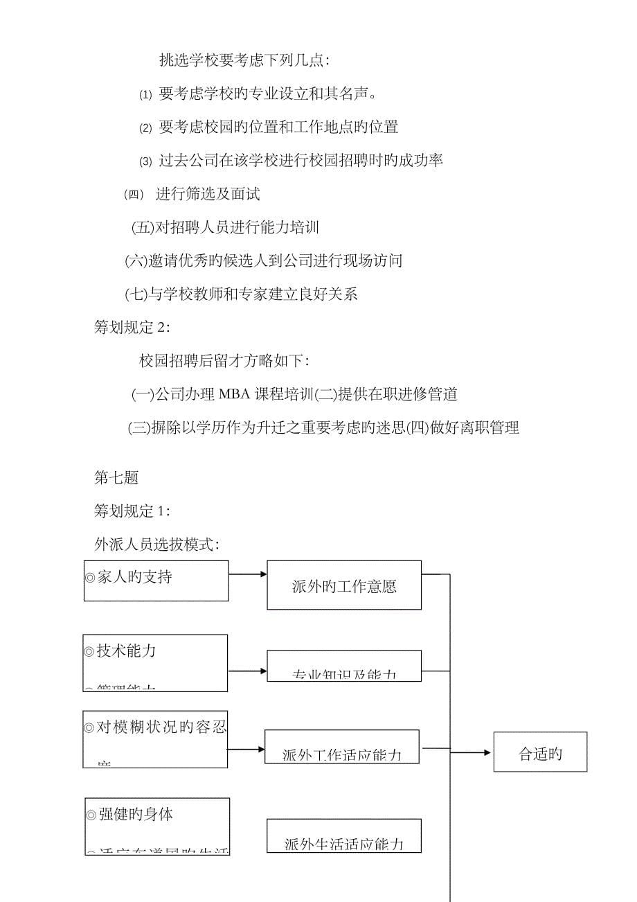 2023年人力资源管理师案例：7招聘与配置复习题答案_第5页