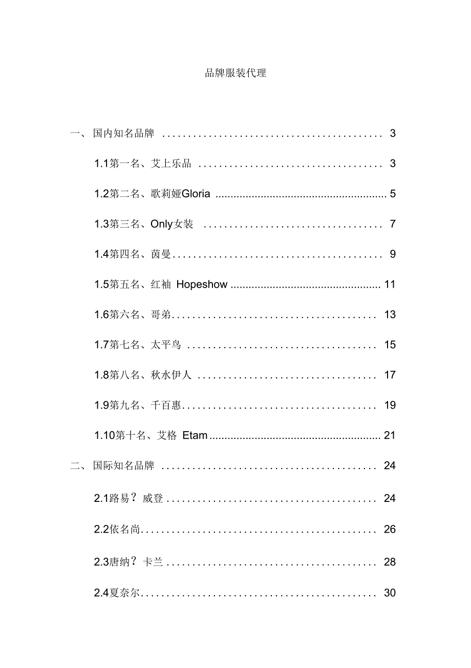 品牌服装代理汇编_第1页