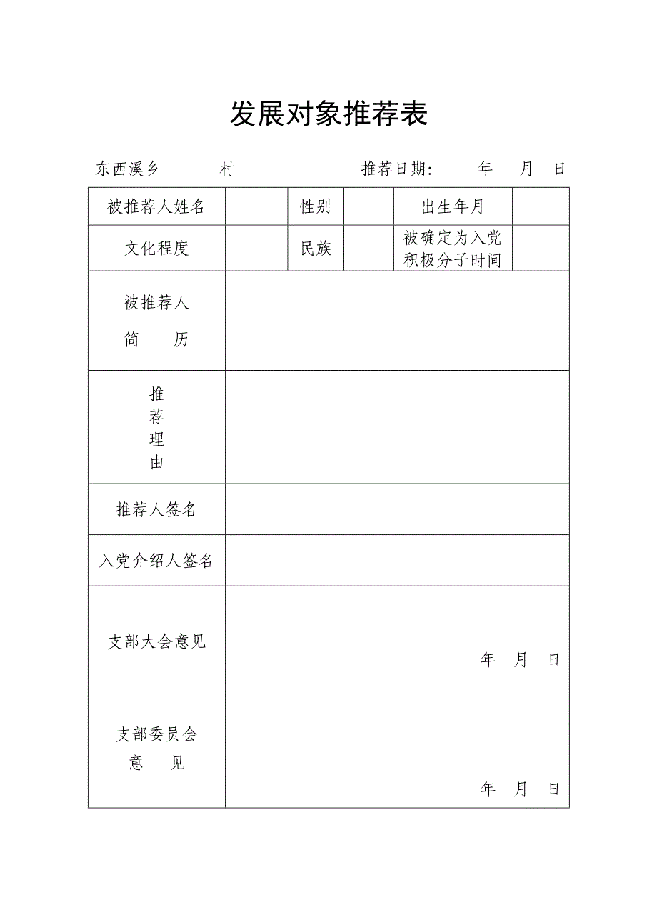 党员发展三个推荐表.doc_第3页