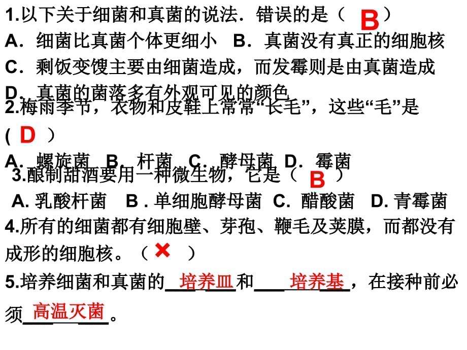 八年级上生物期末复习练习_第5页