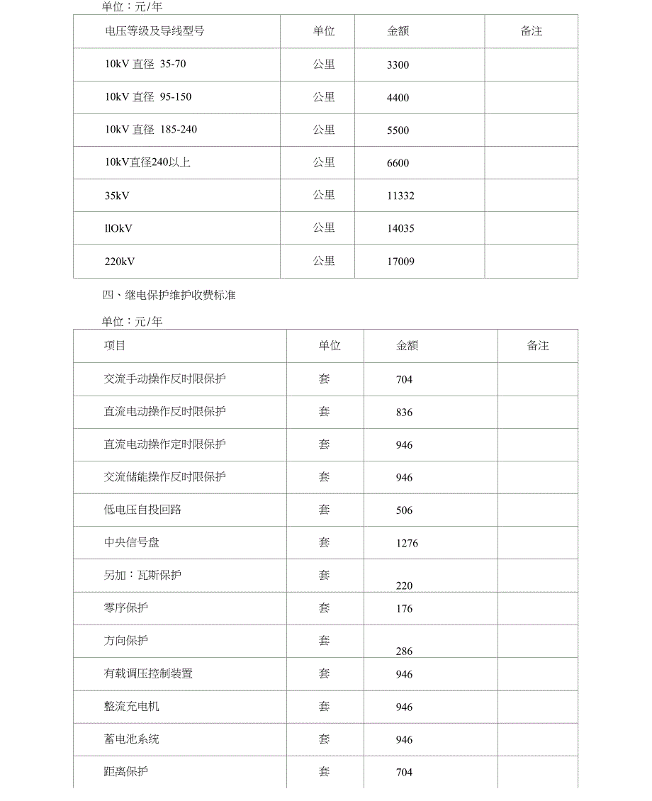 用户专用电气设备委托维护收费标准.docx_第3页