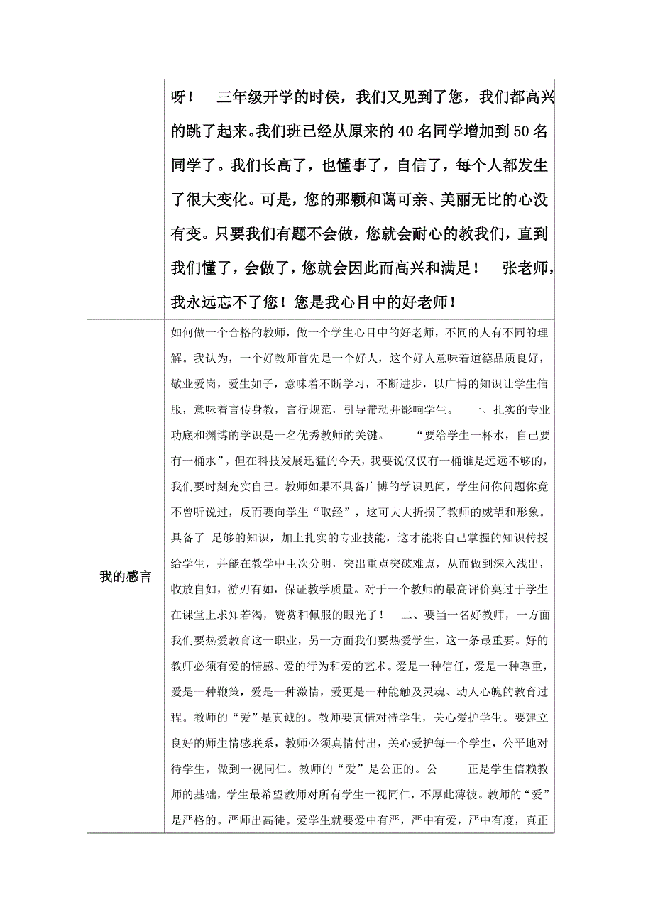 “我心目中的好老师”感言（张友新）_第2页