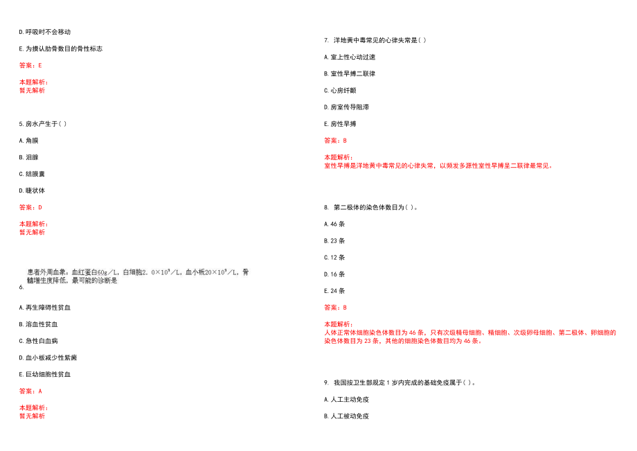 2023年广元市第一人民医院招聘医学类专业人才考试历年高频考点试题含答案解析_第2页