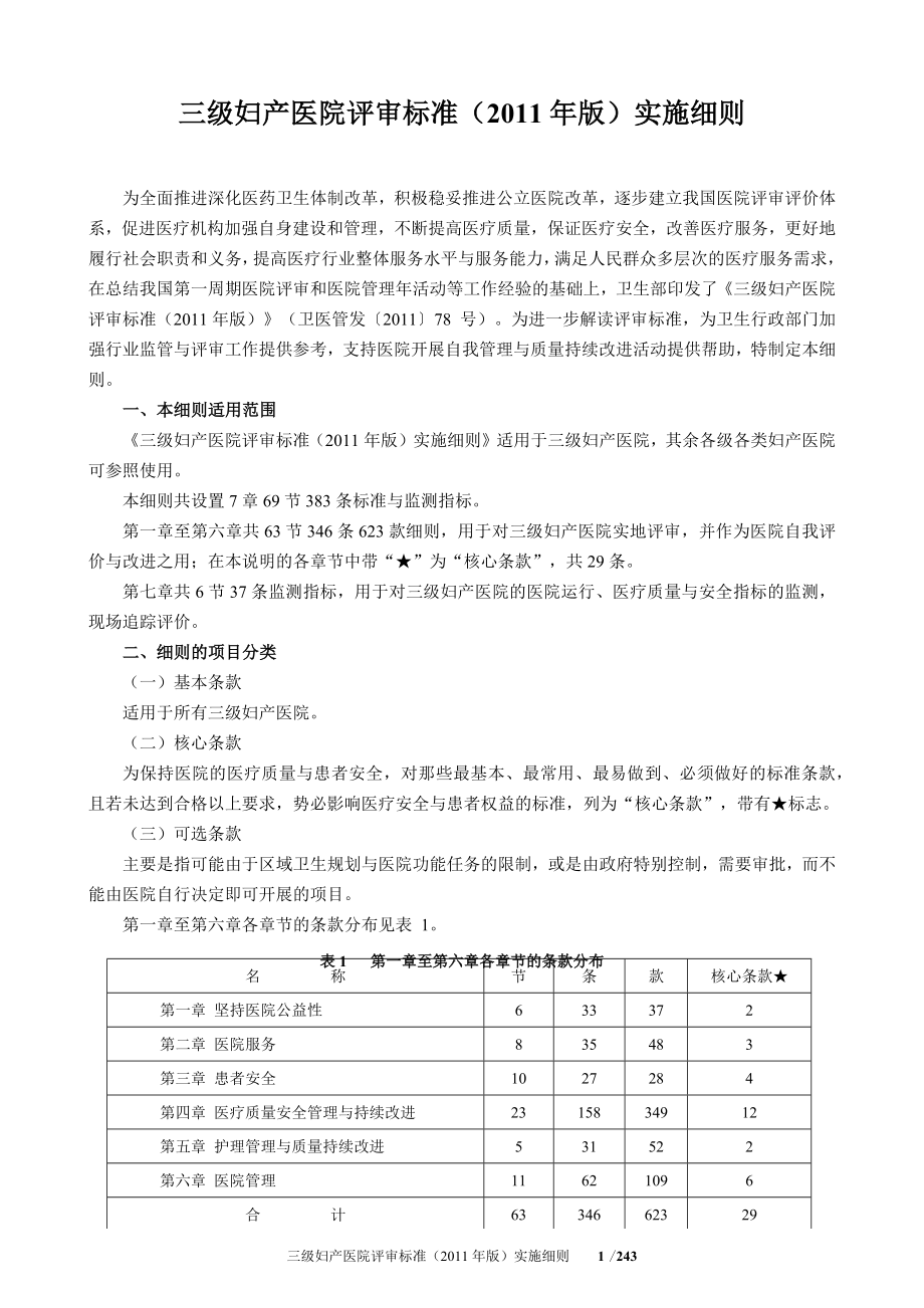 妇产医院评审标准实施细则_第1页