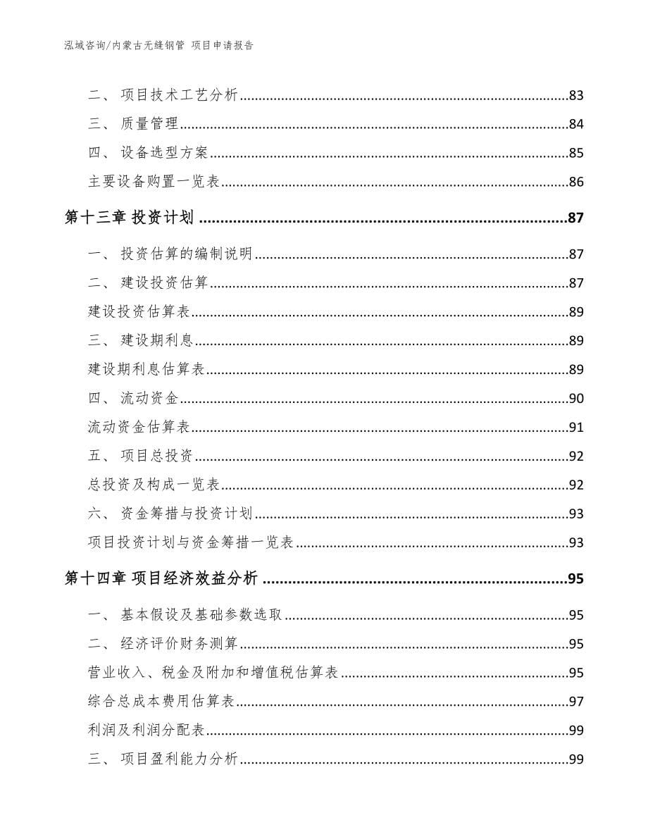 内蒙古无缝钢管 项目申请报告_第5页