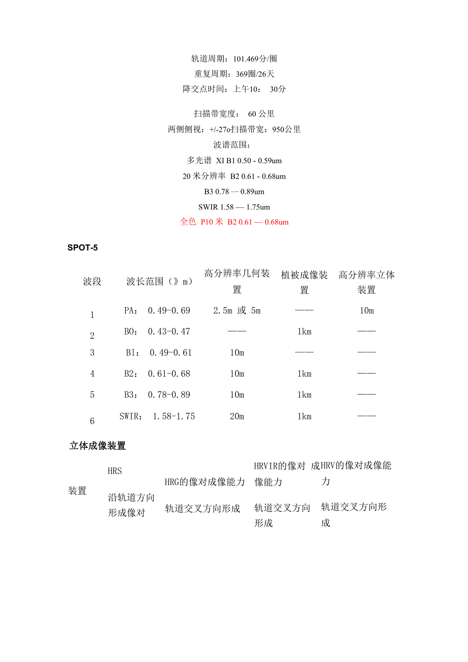 常见遥感卫星基本参数_第3页