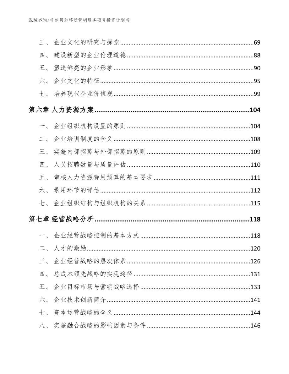 呼伦贝尔移动营销服务项目投资计划书（范文参考）_第5页