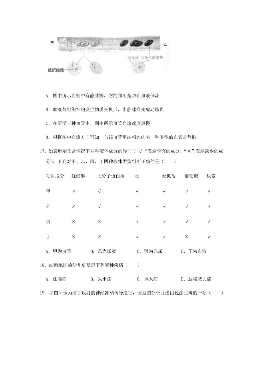 2022年四川省广安市中考生物试卷_第5页