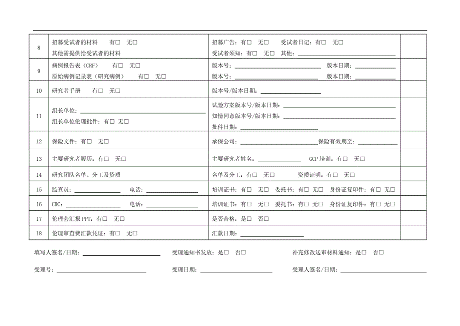 项目受理形式审查记录表_第2页