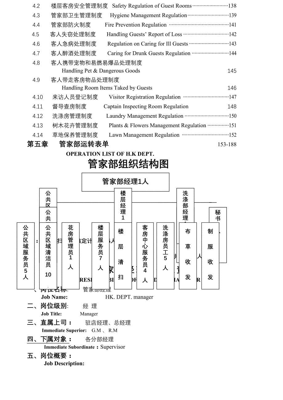 XX大酒店管家部各岗位职责及管理制度(DOC 41页)_第5页