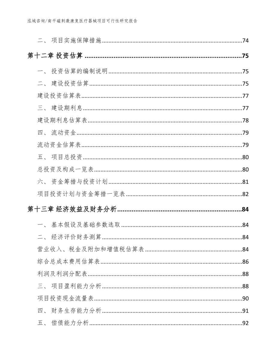 南平磁刺激康复医疗器械项目可行性研究报告_第5页