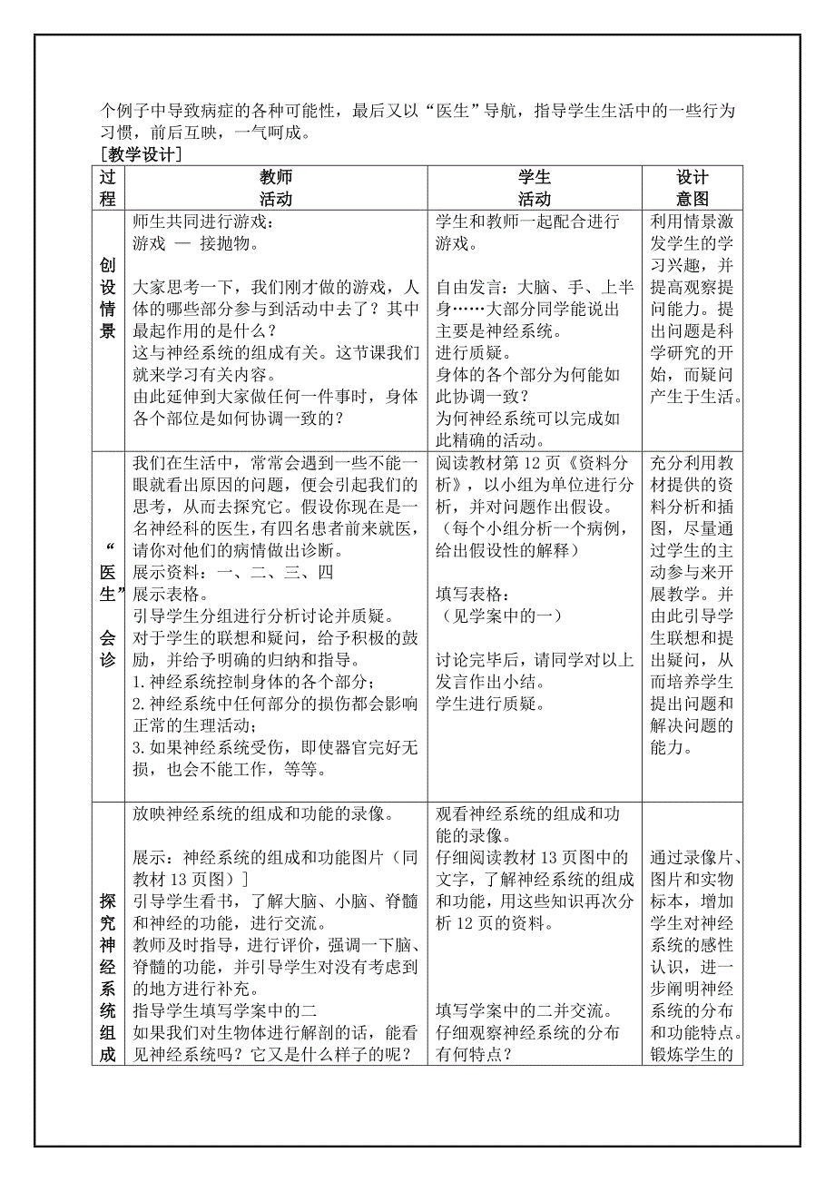 第二节神经系统的组成教学设计_第2页