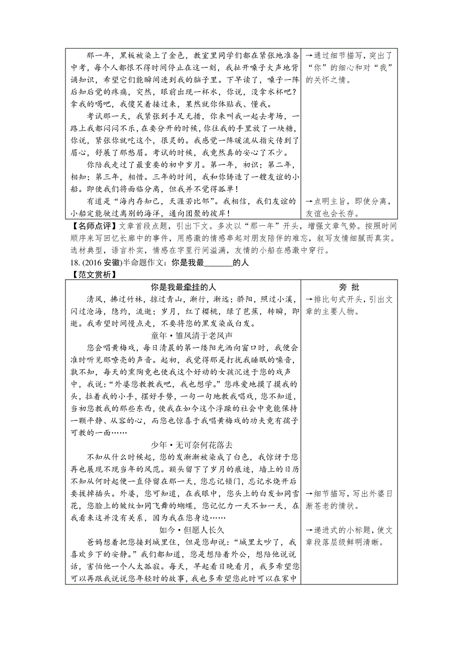 益阳中考语文复习写作 情感体验_第4页